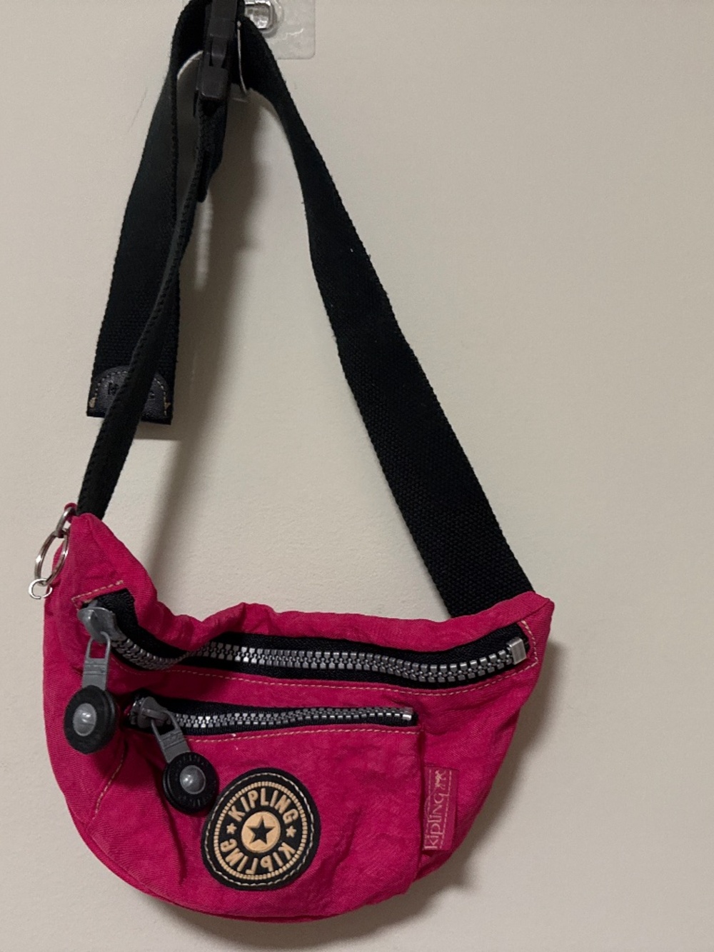 Kipling megent pink waist bag/ fanny pack/ crossbody